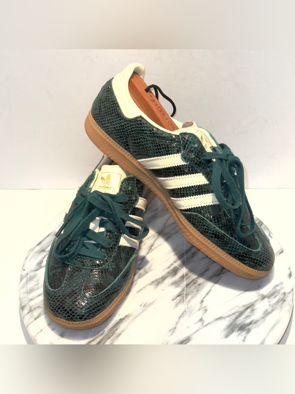 Adidas Samba OG Women's Sneakers Green Snakeskin Size 7.5 New With Box